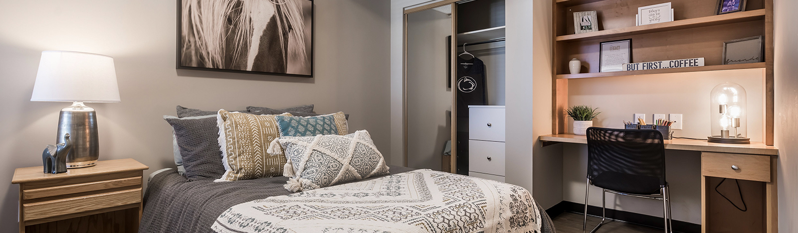 Furnished apartment bedroom