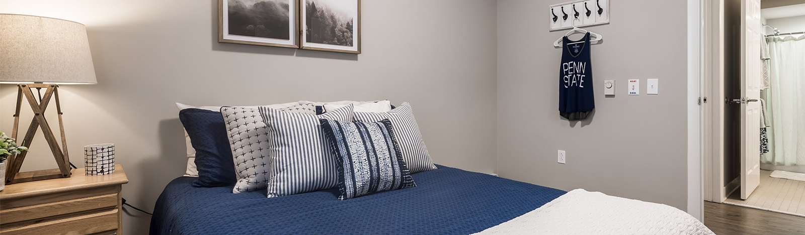 Furnished apartment bedroom